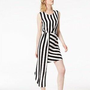 Bar III Sleeveless Asymmetrical-Drape Dress. S